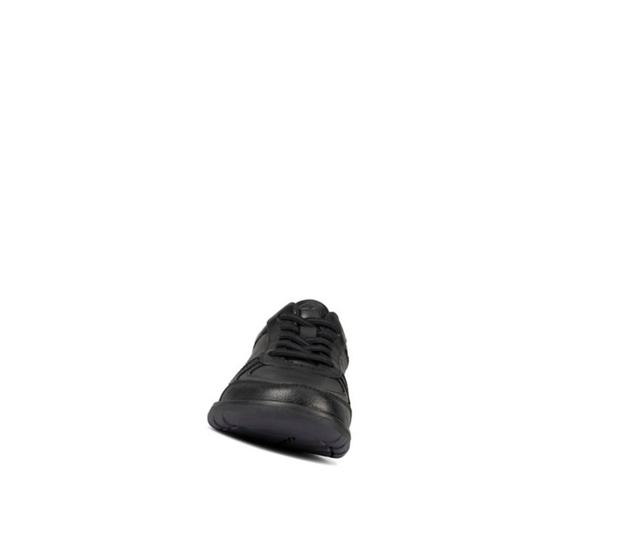 Clarks Scape Track Leder Schulschuhe Mädchen Schwarz | PMSO31780