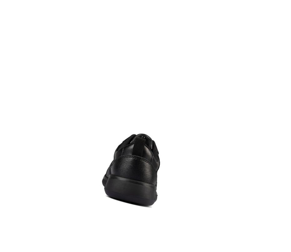 Clarks Scape Track Leder Schulschuhe Mädchen Schwarz | PMSO31780