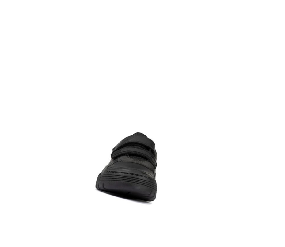 Clarks Scooter Speed Leder Schulschuhe Jungen Schwarz | NUXI17069