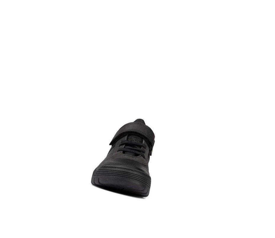 Clarks Scooter Up Gore-tex Leder Lederstiefel Mädchen Schwarz | GVTL18976