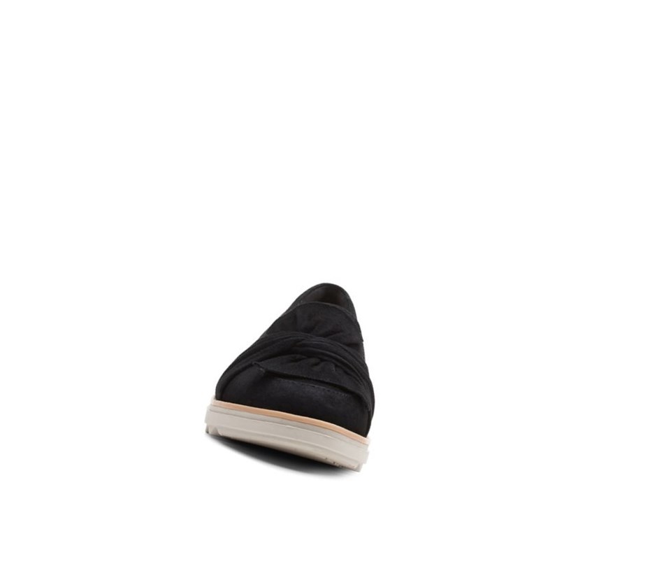 Clarks Sharon Dasher Wildleder Weite Fit Loafers Damen Schwarz | CAYI79340