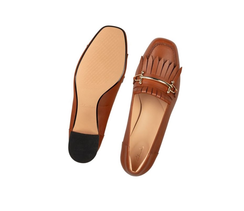 Clarks Sheer 55 Leder Slip On Schuhe Damen Dunkelbraun | OBSG59120