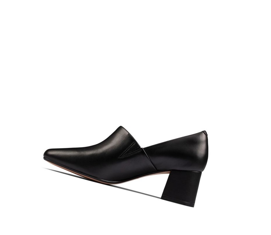Clarks Sheer Lily 2 Leder Lederschuhe Damen Schwarz | RLUT34856