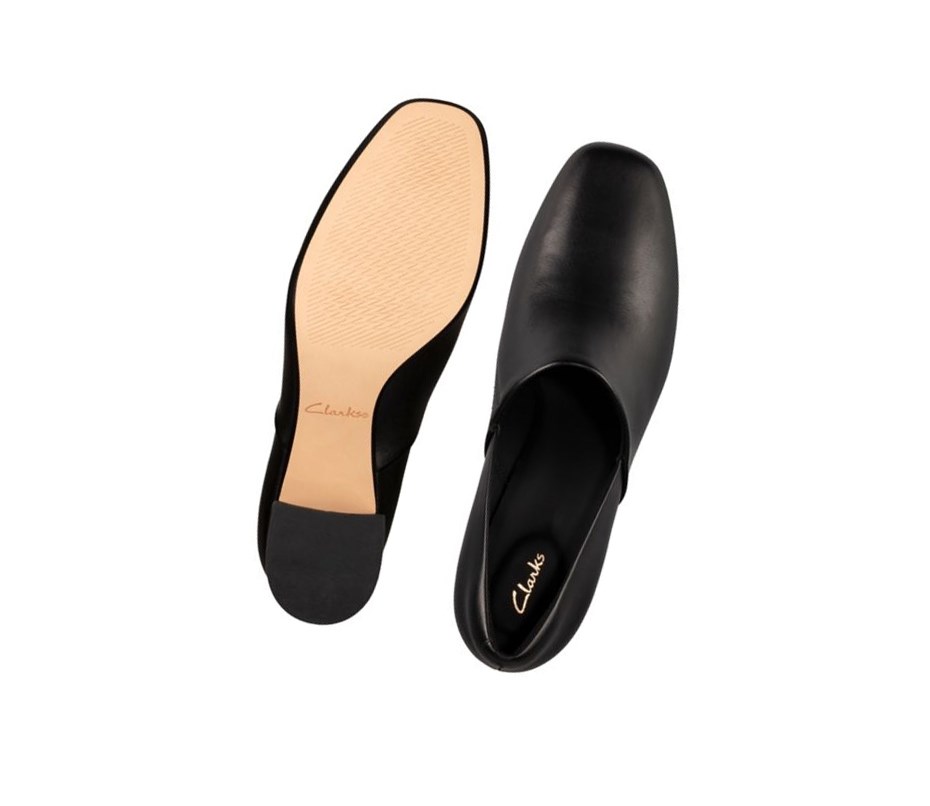 Clarks Sheer Lily 2 Leder Lederschuhe Damen Schwarz | RLUT34856