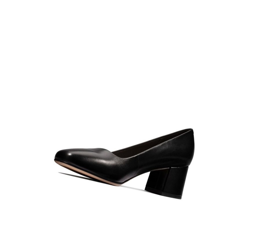 Clarks Sheer Rose Leder Lederschuhe Damen Schwarz | CYIS41672