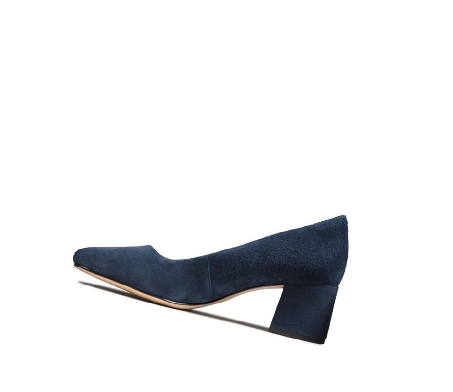 Clarks Sheer Rose Wildleder Freizeitschuhe Damen Navy | RVSJ15460