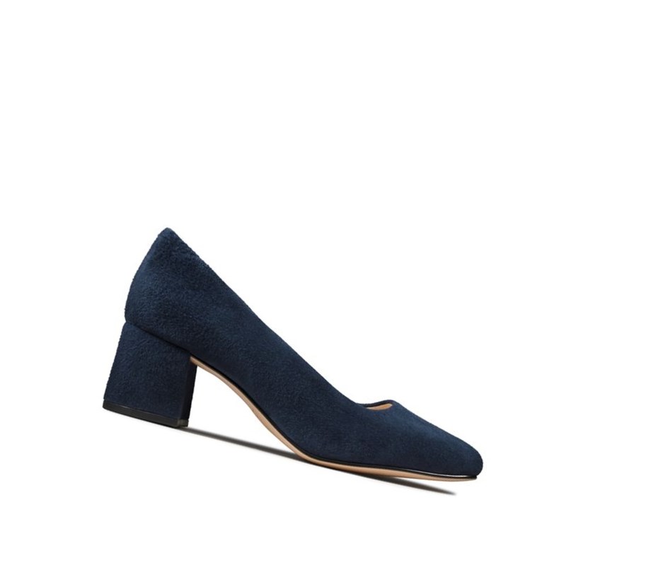 Clarks Sheer Rose Wildleder Freizeitschuhe Damen Navy | RVSJ15460