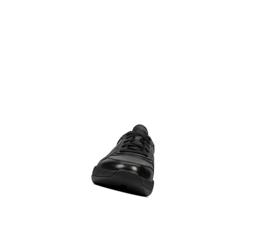 Clarks Sift Speed Leder Lederschuhe Herren Schwarz | ZKAE63781