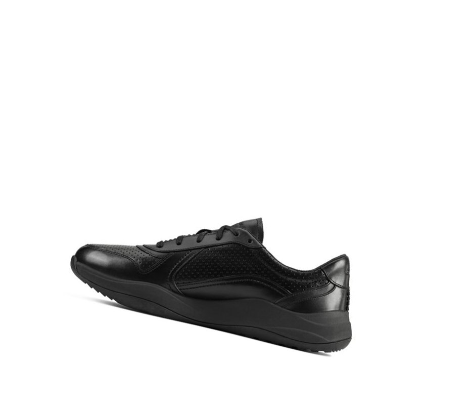 Clarks Sift Speed Leder Lederschuhe Herren Schwarz | ZKAE63781