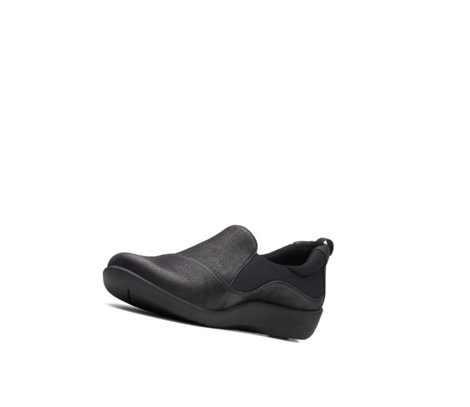 Clarks Sillian Paz Weite Fit Slip On Schuhe Damen Schwarz | OBTP82317