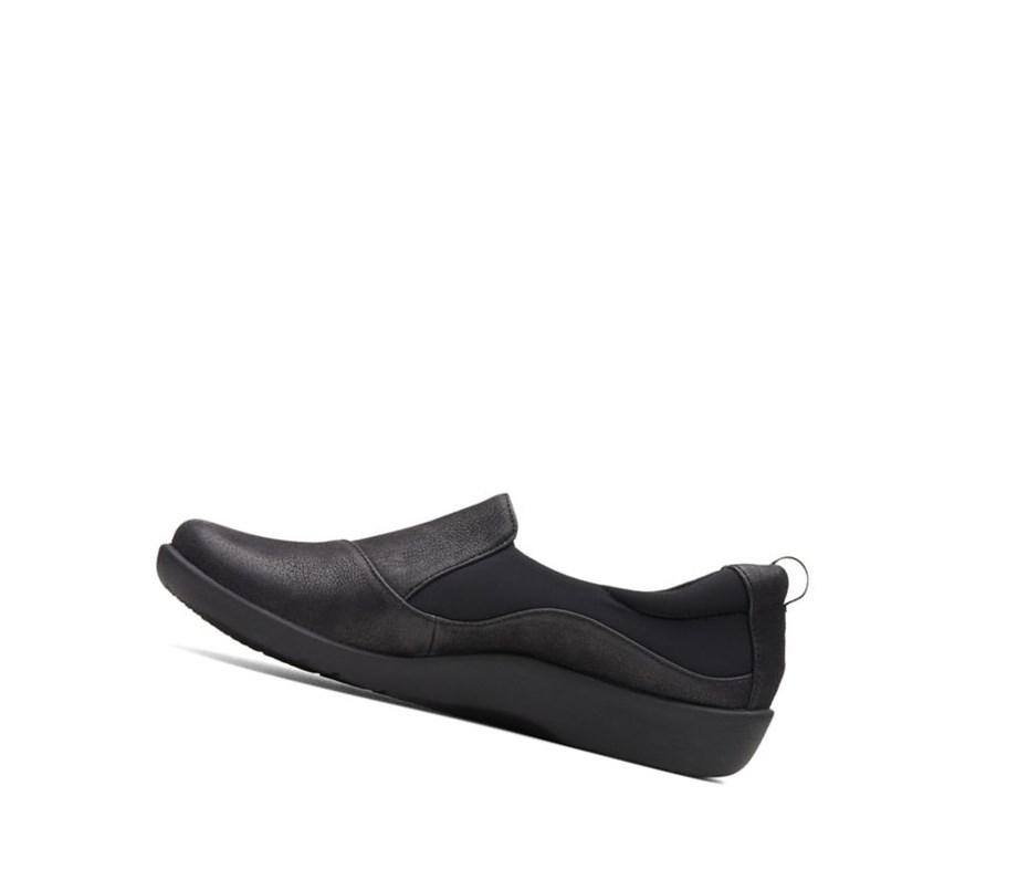 Clarks Sillian Paz Weite Fit Slip On Schuhe Damen Schwarz | OBTP82317