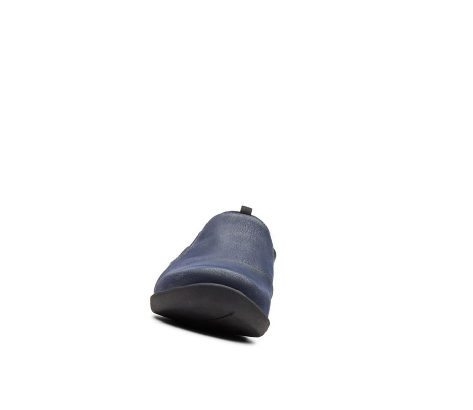 Clarks Sillian Paz Weite Fit Slip On Schuhe Damen Navy | XOFI58734