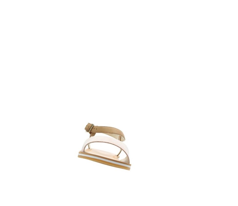 Clarks Skylark Pure Leder Lässige Sandalen Mädchen Rosa | ZNIW54329