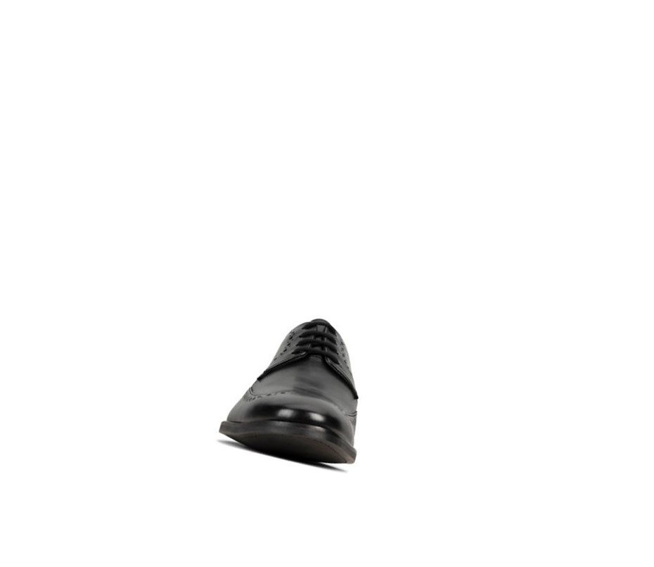 Clarks Stanford Limit Leder Weite Fit Lederschuhe Herren Schwarz | NAJC62975