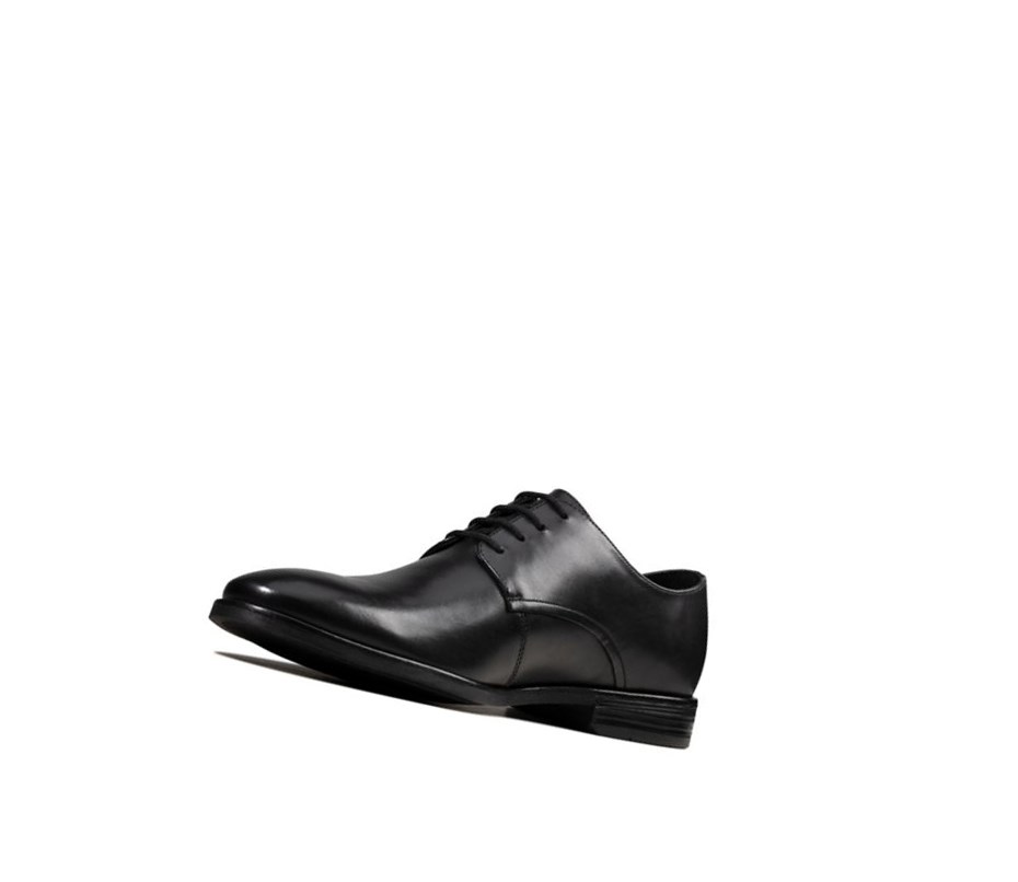 Clarks Stanford Walk Leder Wanderschuhe Herren Schwarz | SKAM73546