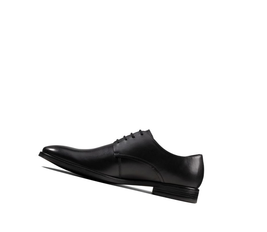 Clarks Stanford Walk Leder Wanderschuhe Herren Schwarz | SKAM73546