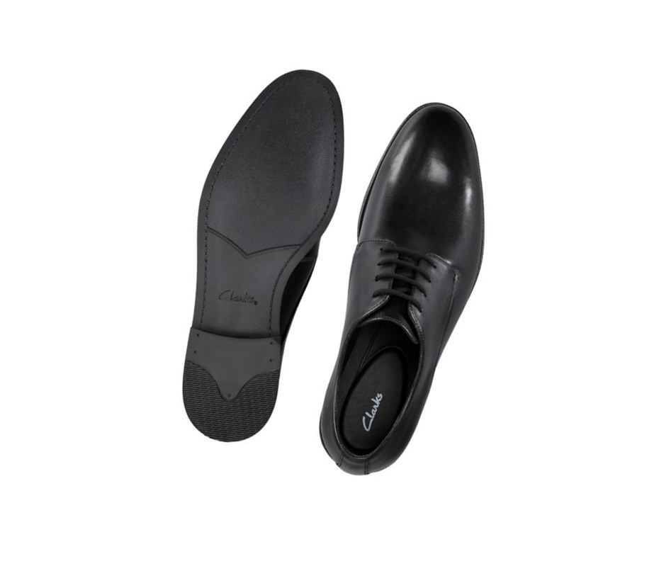 Clarks Stanford Walk Leder Wanderschuhe Herren Schwarz | SKAM73546