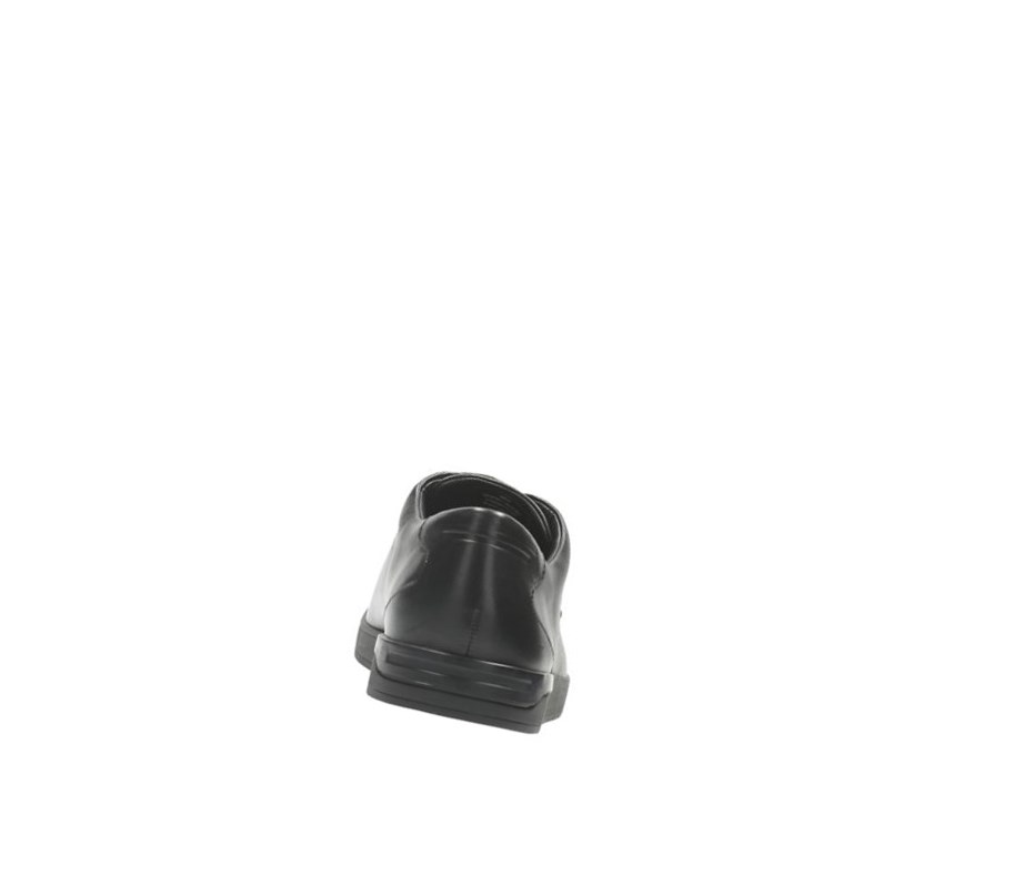 Clarks Stanway Flow Leder Sneakers Herren Schwarz | KPWI17820