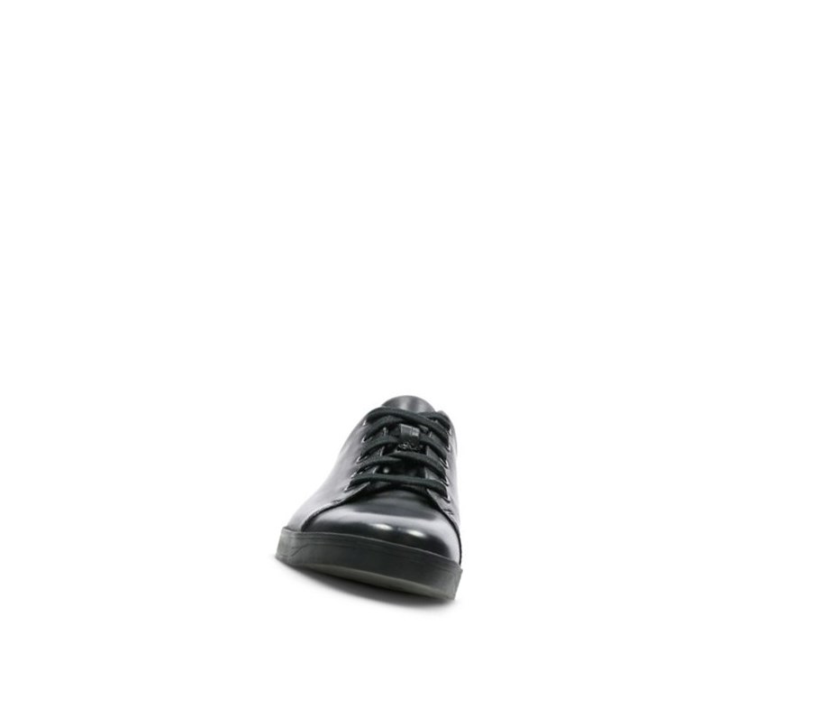 Clarks Stanway Spitze Leder Lederschuhe Herren Schwarz | QYVT06483
