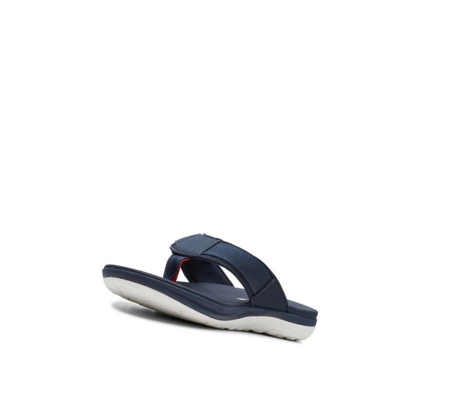 Clarks Step Beat Dune Textil Lässige Sandalen Herren Navy | QTPY87651