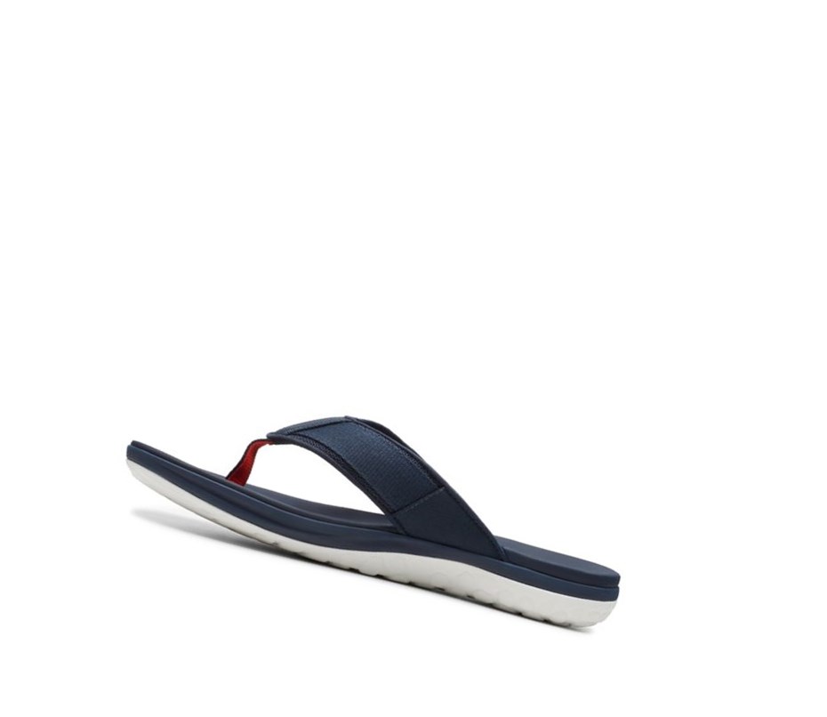 Clarks Step Beat Dune Textil Lässige Sandalen Herren Navy | QTPY87651