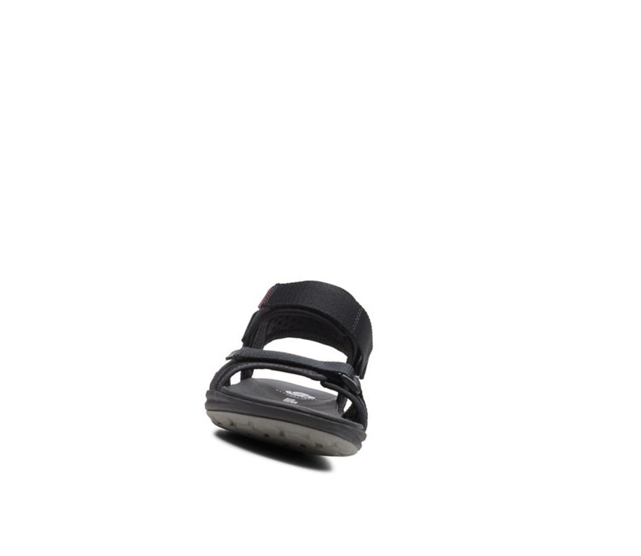 Clarks Step Beat Sun Textil Lässige Sandalen Herren Schwarz | XWHC32058