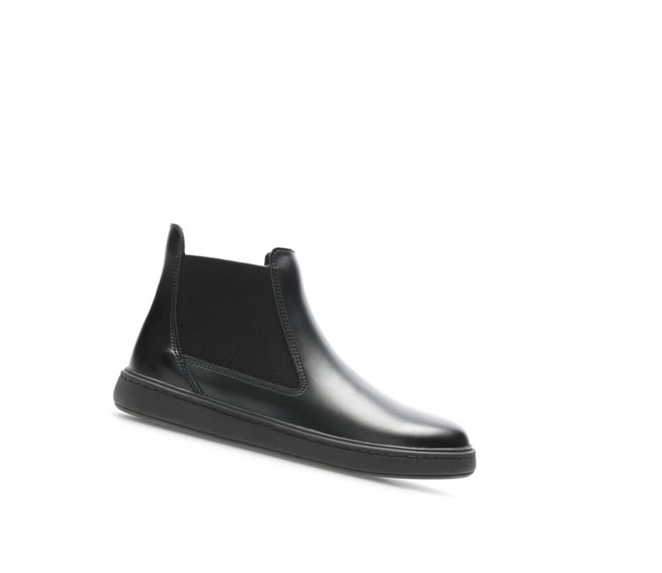 Clarks Street Edge Leder Chelsea Boots Mädchen Schwarz | PHTK62041