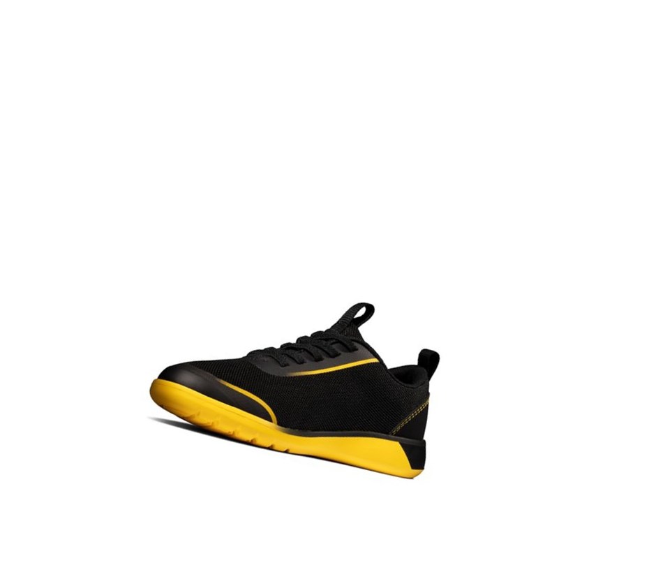 Clarks Suburb Spark Sneakers Jungen Schwarz Gelb | FHEX48307