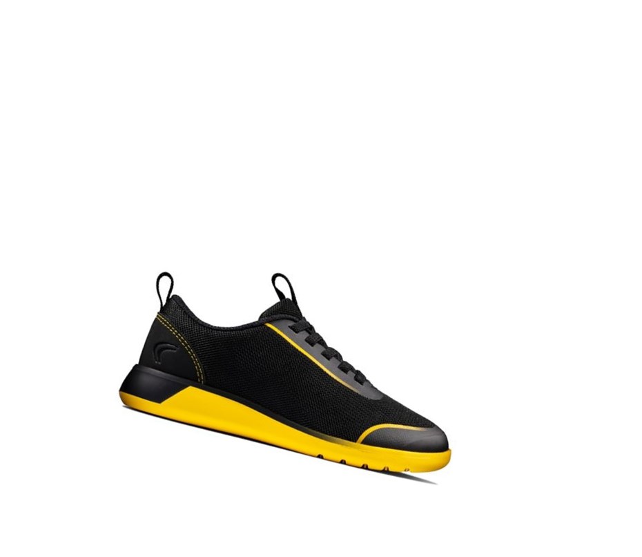 Clarks Suburb Spark Sneakers Jungen Schwarz Gelb | FHEX48307