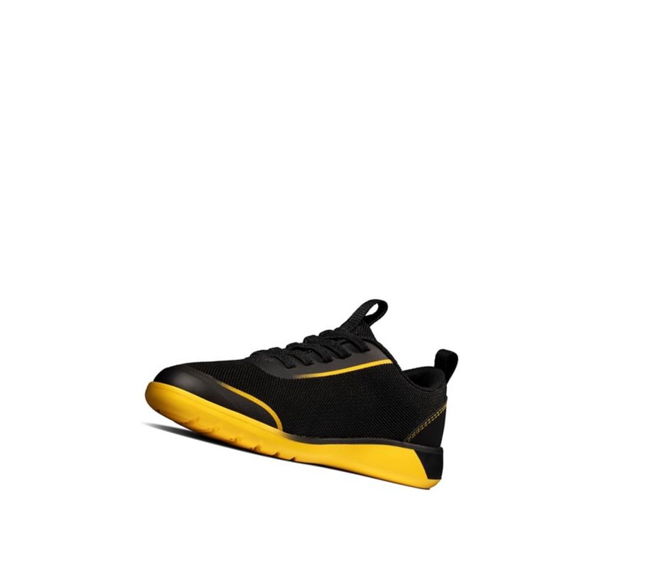 Clarks Suburb Spark Sneakers Jungen Schwarz Gelb | FQZY75069