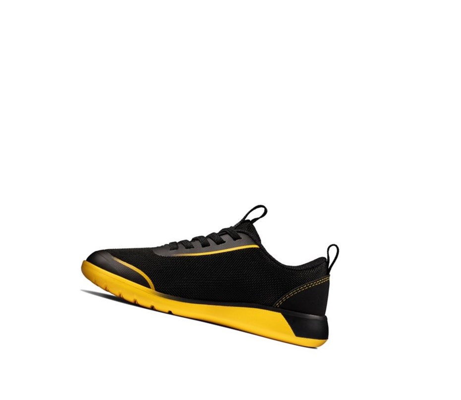 Clarks Suburb Spark Sneakers Jungen Schwarz Gelb | FQZY75069