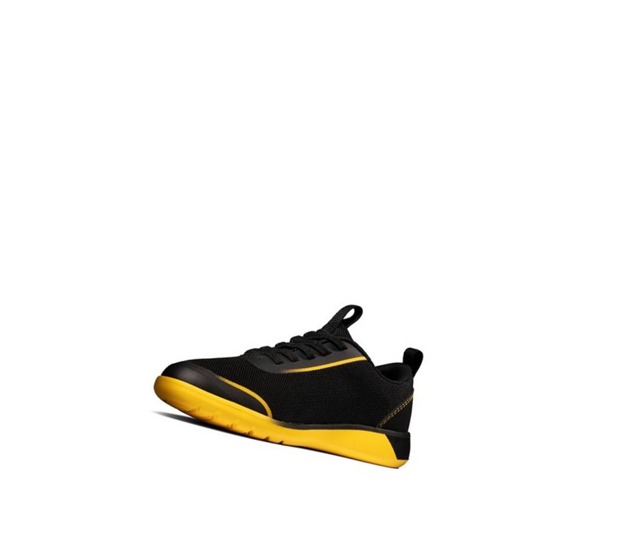 Clarks Suburb Spark Sneakers Jungen Schwarz Gelb | GNUY21854