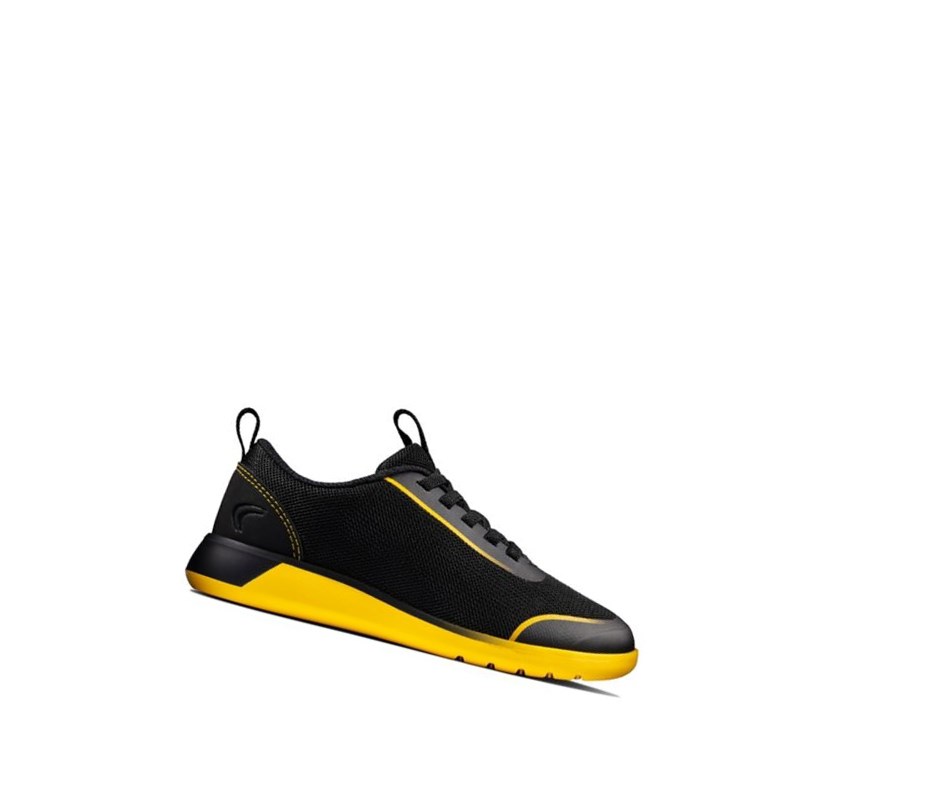 Clarks Suburb Spark Sneakers Jungen Schwarz Gelb | GNUY21854