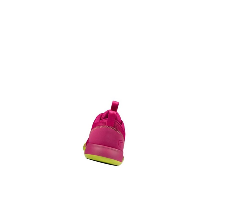Clarks Suburb Spark Sneakers Mädchen Rosa Zitrone | NFCG40375