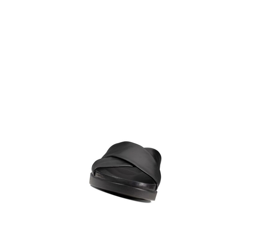 Clarks Sunder Cross Leder Lässige Sandalen Herren Schwarz | ZNJD47890