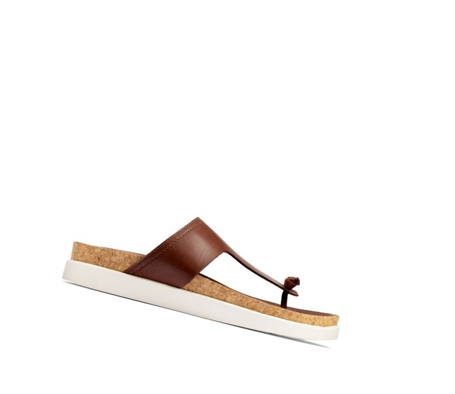 Clarks Sunder Post Leder Lässige Sandalen Herren Braun | ZRDP39164