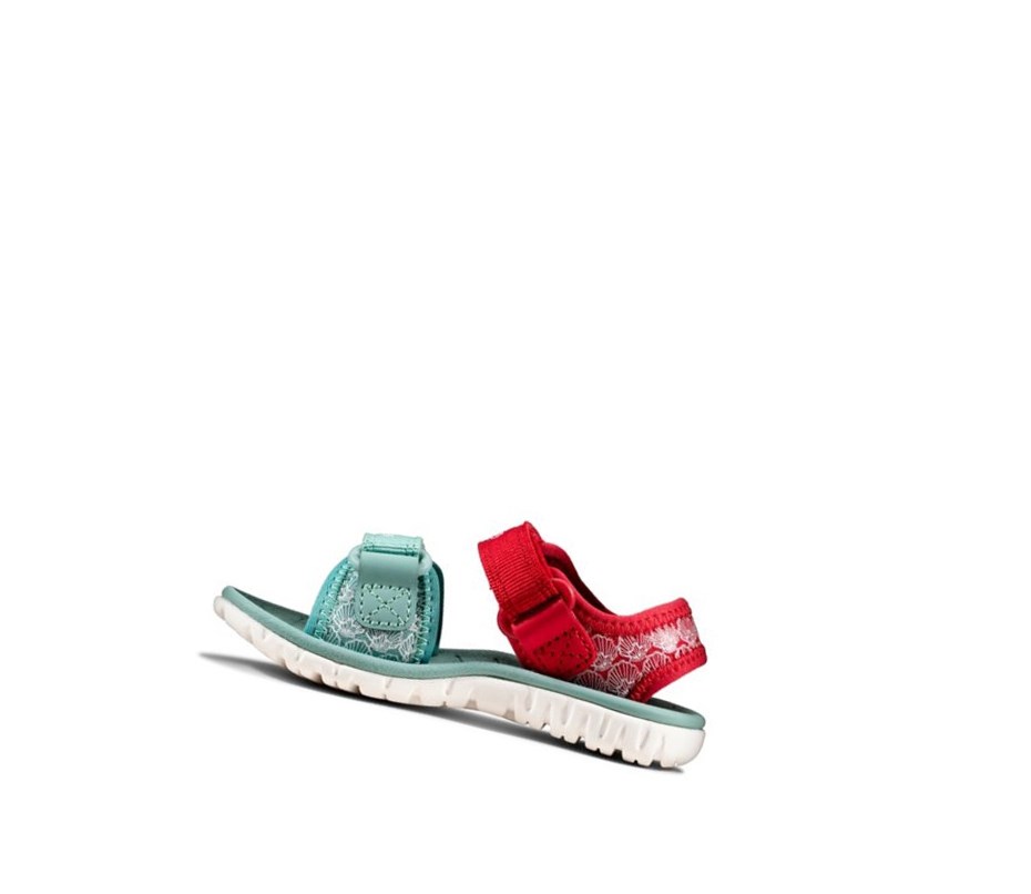 Clarks Surfing Sea Freizeitschuhe Mädchen Rot | KINF53164
