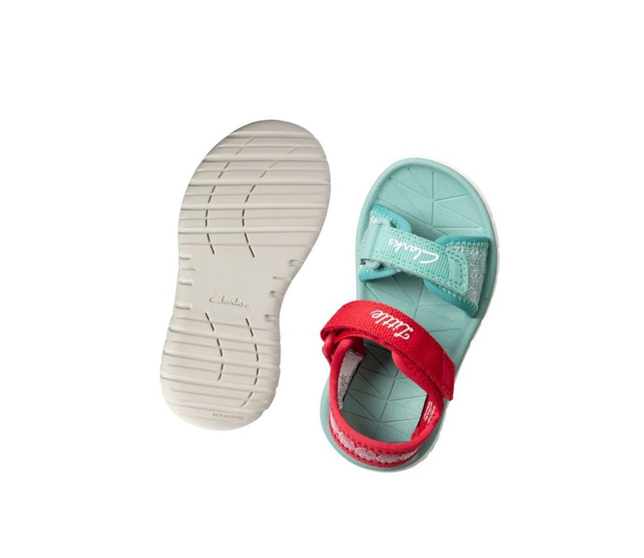 Clarks Surfing Sea Freizeitschuhe Mädchen Rot | KINF53164