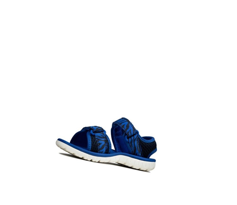 Clarks Surfing Tide Lässige Sandalen Jungen Navy | HZKB63908