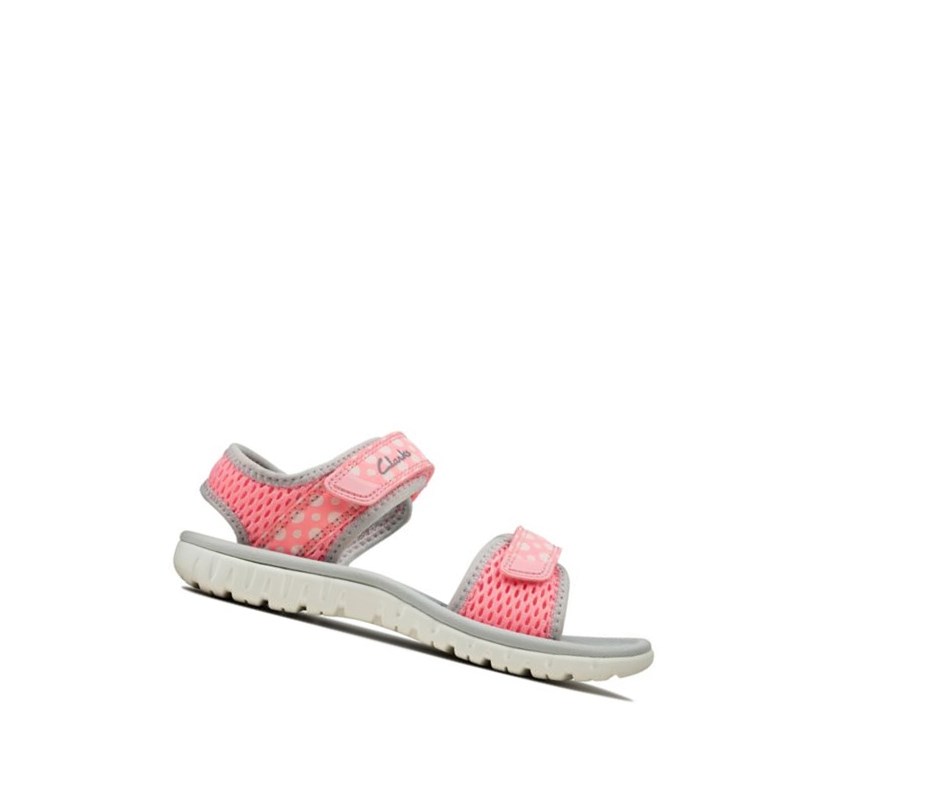 Clarks Surfing Tide Lässige Sandalen Jungen Rosa | IJHU47601