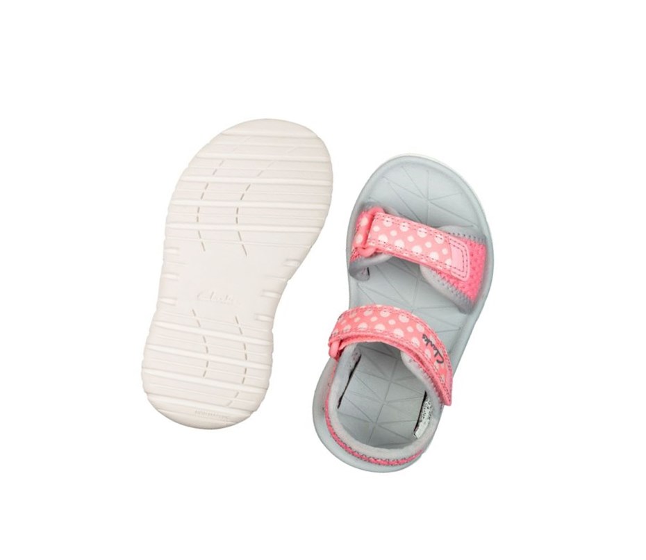 Clarks Surfing Tide Lässige Sandalen Jungen Rosa | QWYJ28497