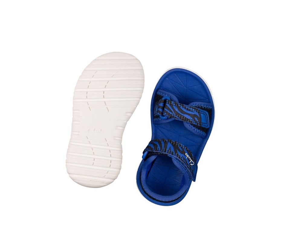 Clarks Surfing Tide Lässige Sandalen Mädchen Navy | ABNC24306