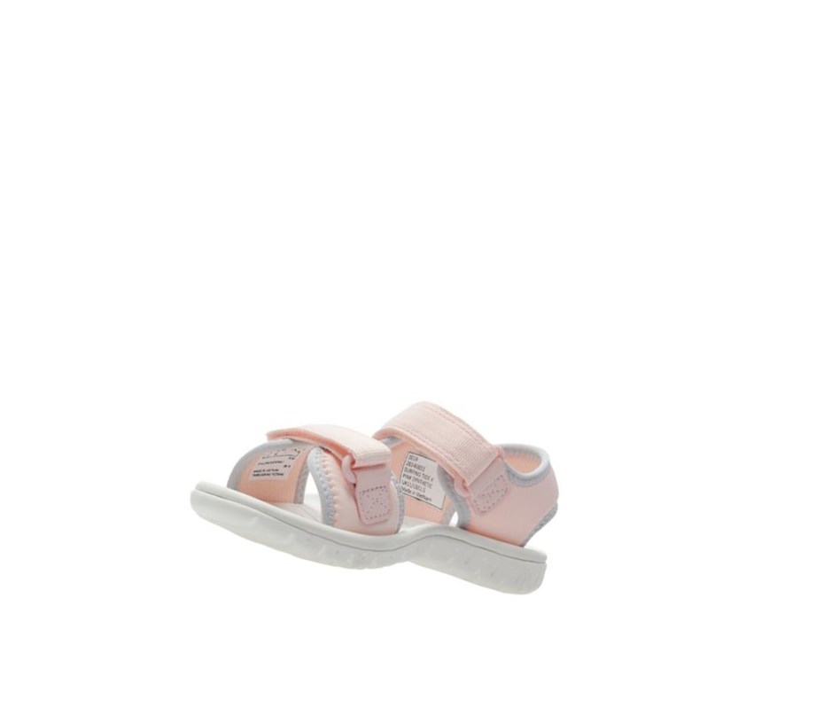 Clarks Surfing Tide Synthetik Lässige Sandalen Jungen Rosa | MQDI43168
