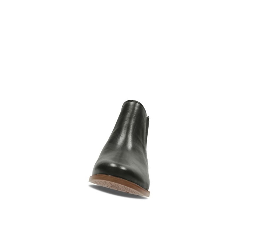 Clarks Taylor Shine Leder Chelsea Boots Damen Schwarz | ESCN04182