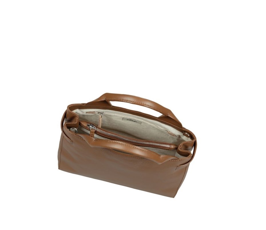 Clarks The Ella Large Leder Mini Taschen Damen Braun | TAVX76195