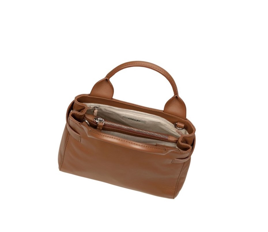 Clarks The Ella Small Leder Mini Taschen Damen Braun | AMYP62718