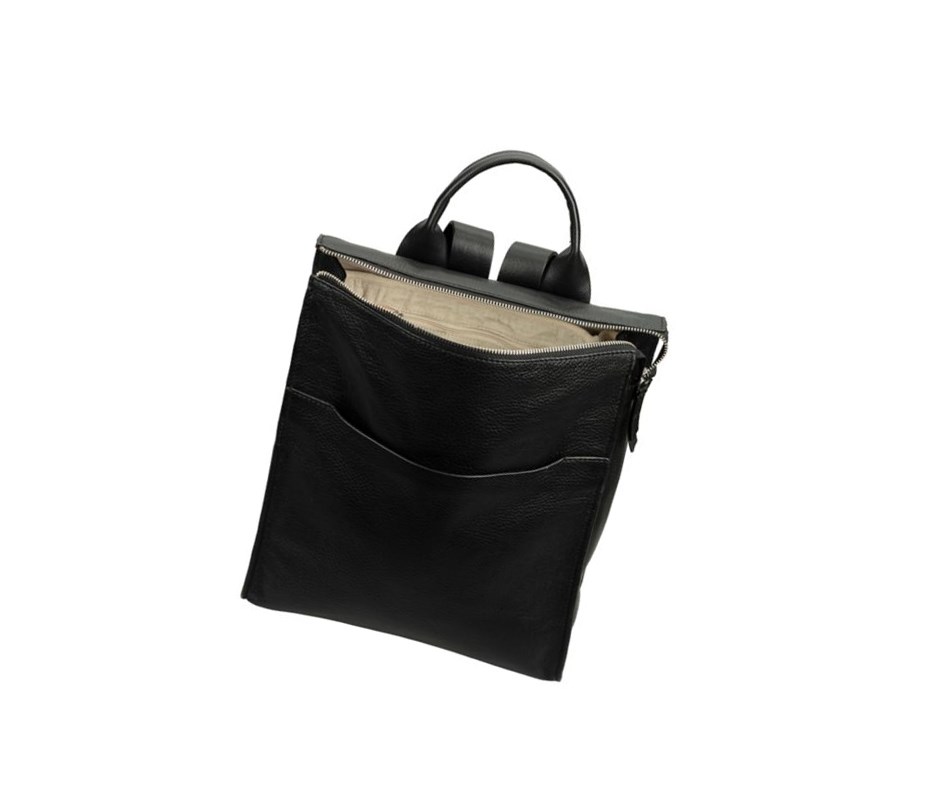 Clarks The Hayle Large Leder Rucksäcke Damen Schwarz | TLQK81276