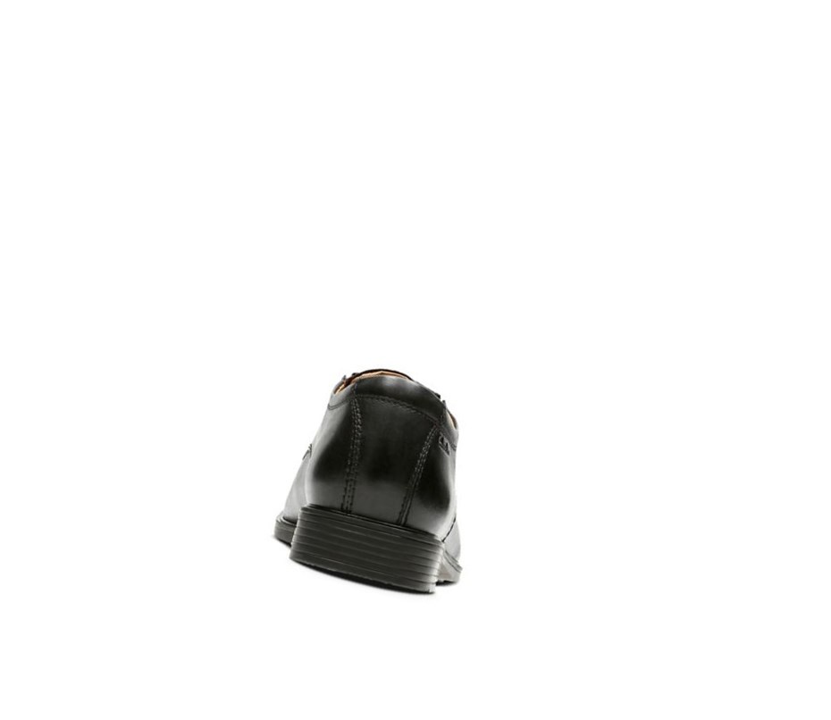 Clarks Tilden Cap Leder Weite Fit Lederschuhe Herren Schwarz | JOTW10738
