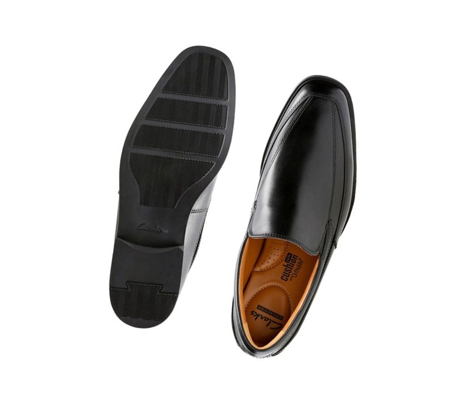 Clarks Tilden Free Leder Loafers Herren Schwarz | TRUQ61459