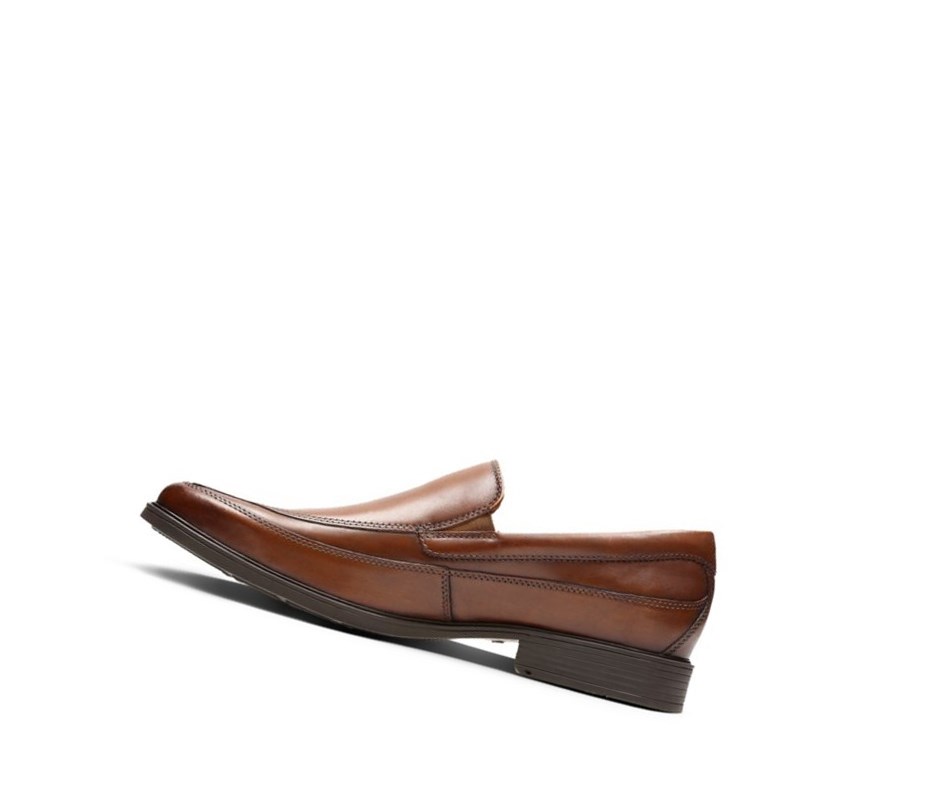 Clarks Tilden Free Leder Weite Fit Loafers Herren Dunkelbraun | VXKA43192